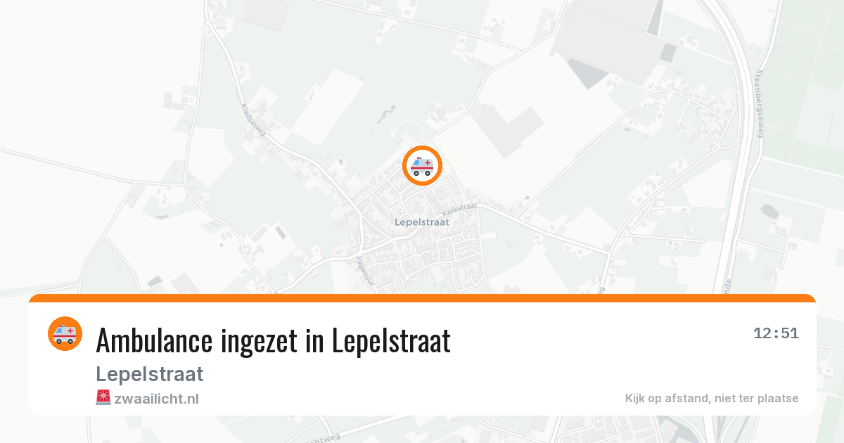 Ambulance ingezet in Lepelstraat — 31 mei 2026