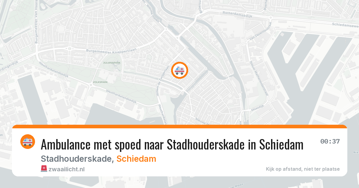 Ambulance met spoed naar Stadhouderskade in Schiedam — 24 mei 2026