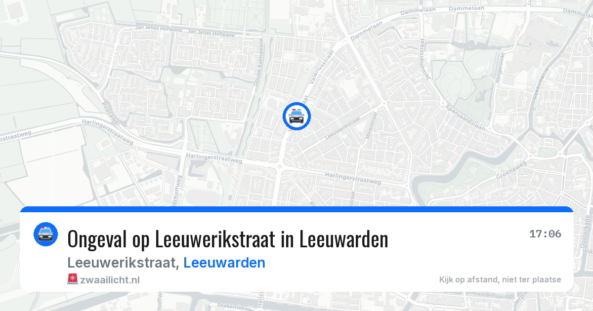 Ongeval op Leeuwerikstraat in Leeuwarden — 9 apr 2026