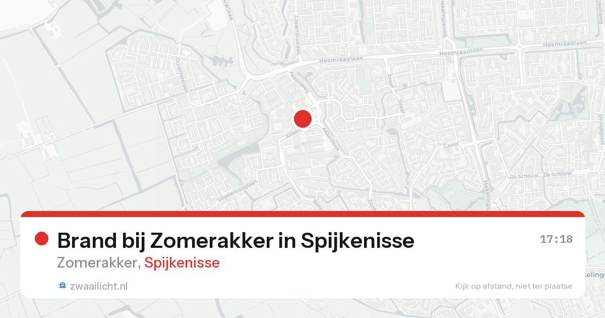Brand bij Zomerakker in Spijkenisse — 22 aug 2026