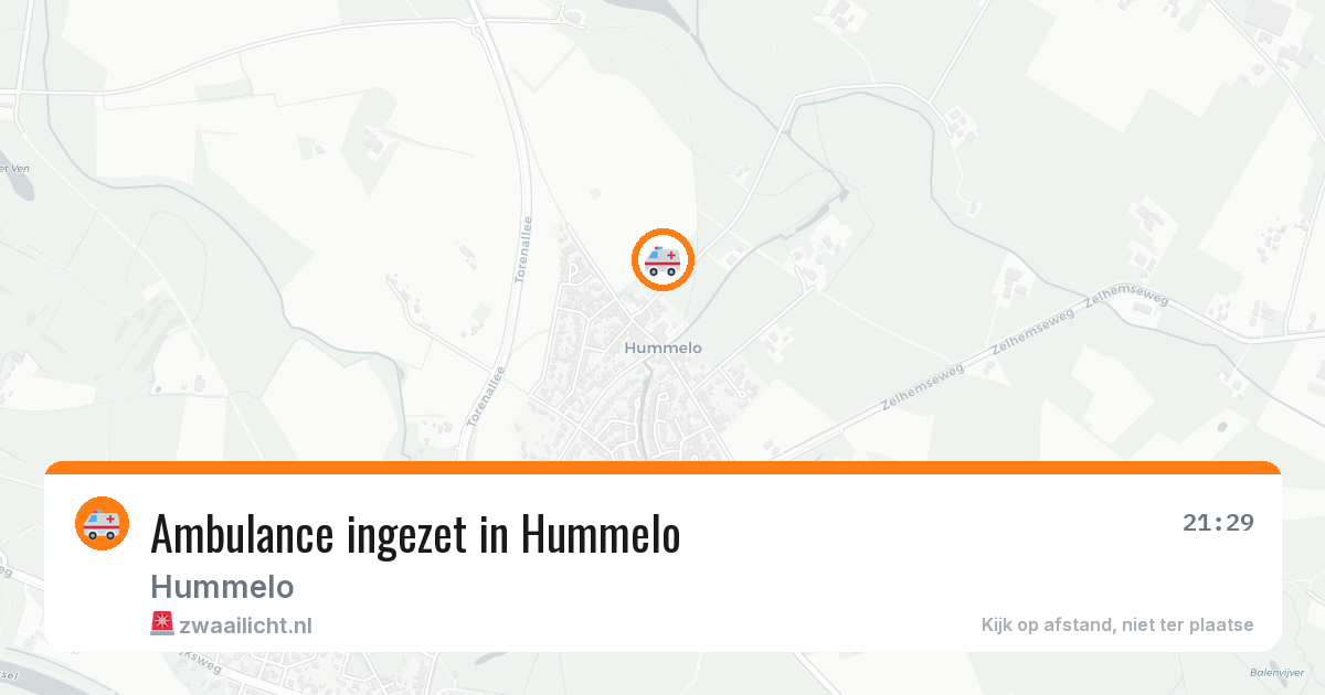 Ambulance ingezet in Hummelo — 16 jul 2026