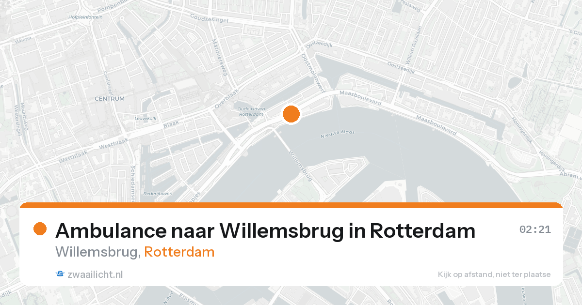 Ambulance naar Willemsbrug in Rotterdam — 17 aug 2026