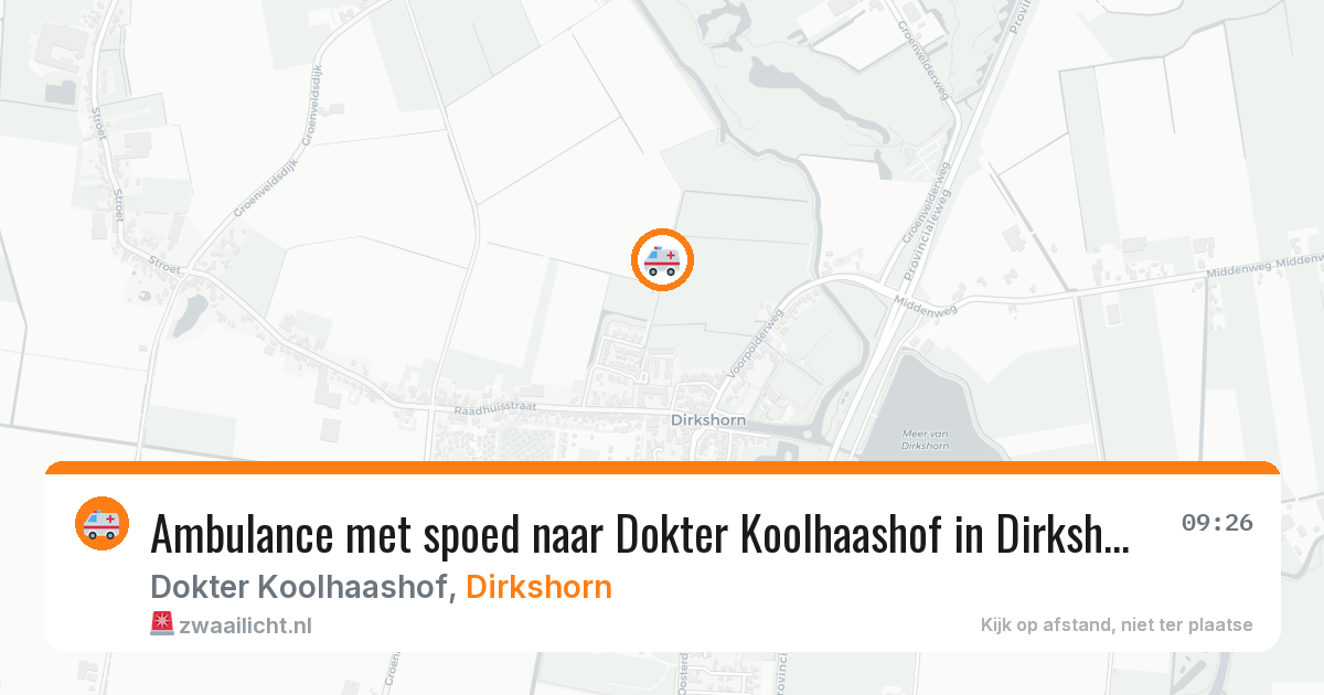 Ambulance met spoed naar Dokter Koolhaashof in Dirkshorn — 5 apr 2026