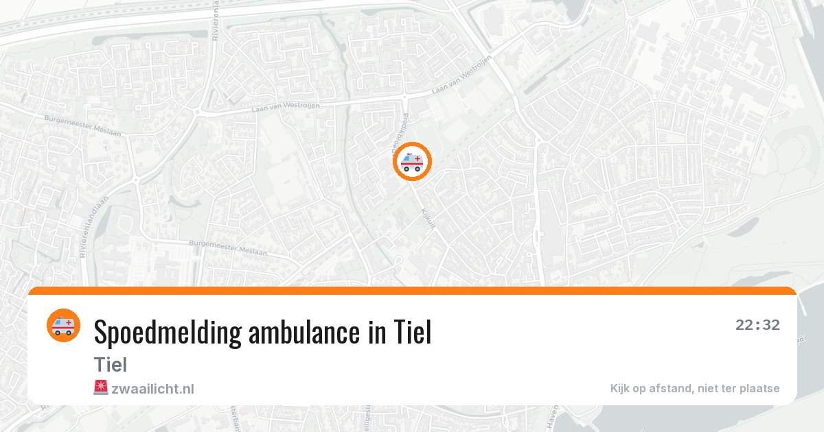 Spoedmelding ambulance in Tiel — 14 mrt 2026