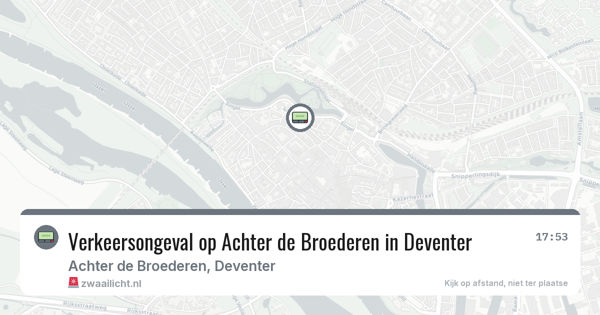 Verkeersongeval op Achter de Broederen in Deventer — 12 mei 2026