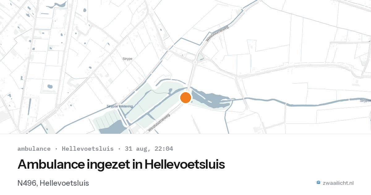 Ambulance ingezet in Hellevoetsluis — 31 aug 2026