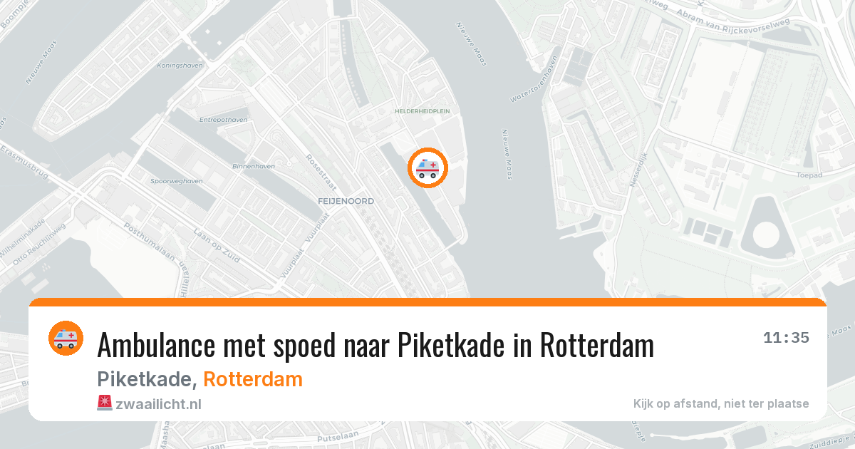 Ambulance met spoed naar Piketkade in Rotterdam — 31 jul 2026