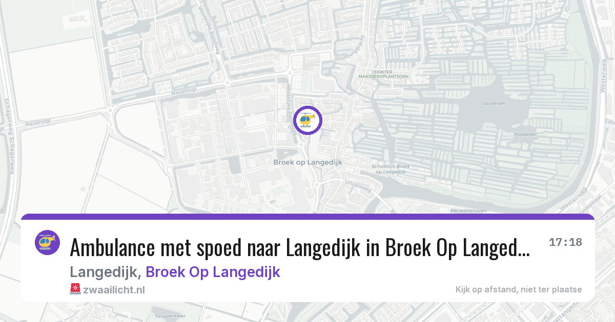 Ambulance met spoed naar Langedijk in Broek Op Langedijk — 23 apr 2026