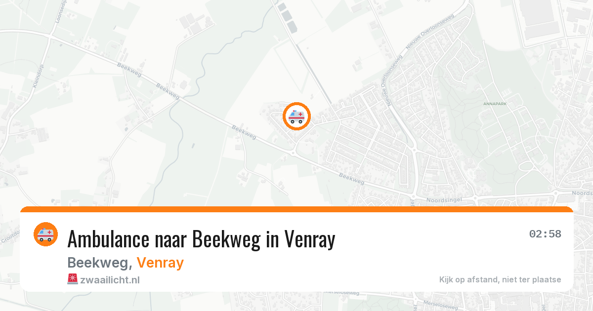Ambulance naar Beekweg in Venray — 4 aug 2026