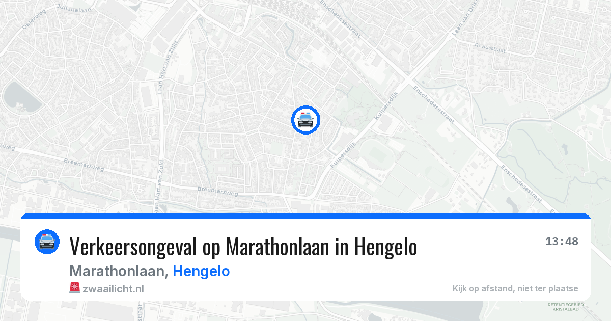 Verkeersongeval op Marathonlaan in Hengelo — 11 apr 2026