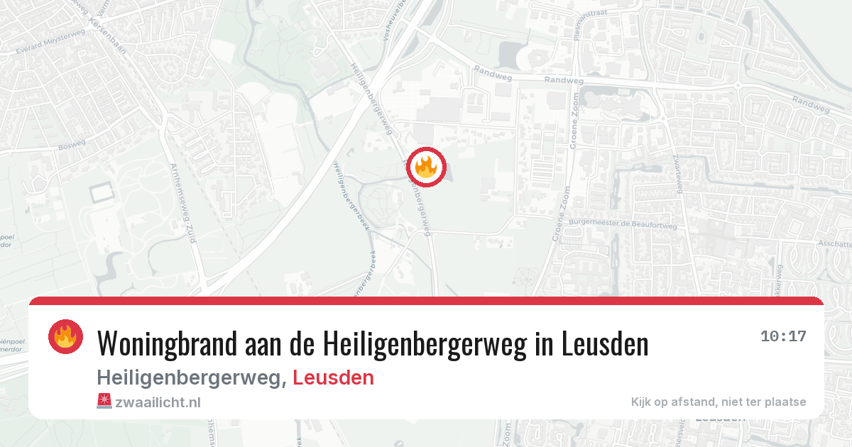 Woningbrand aan de Heiligenbergerweg in Leusden — 7 jul 2026