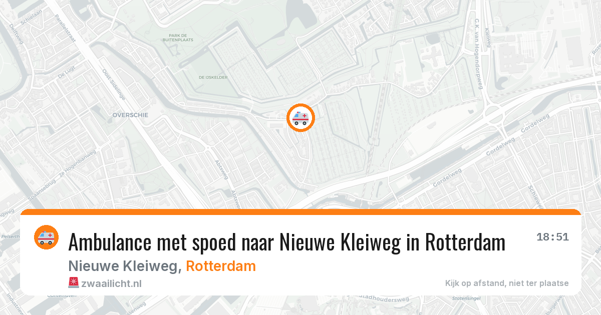 Ambulance met spoed naar Nieuwe Kleiweg in Rotterdam — 9 aug 2026