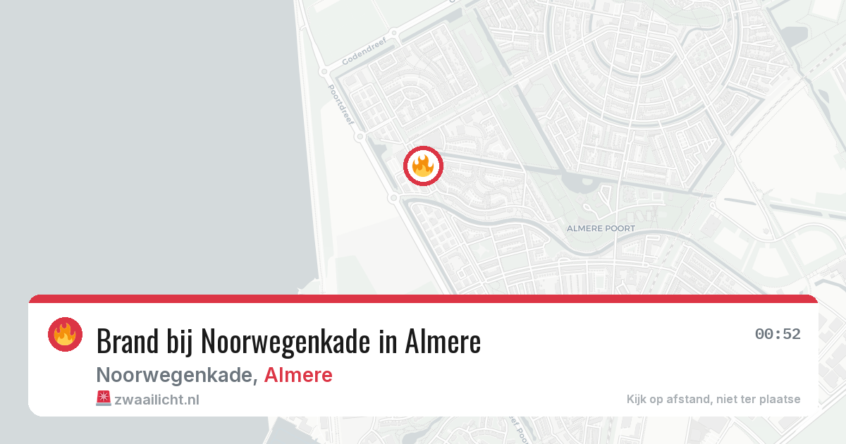 Brand bij Noorwegenkade in Almere — 30 jul 2026
