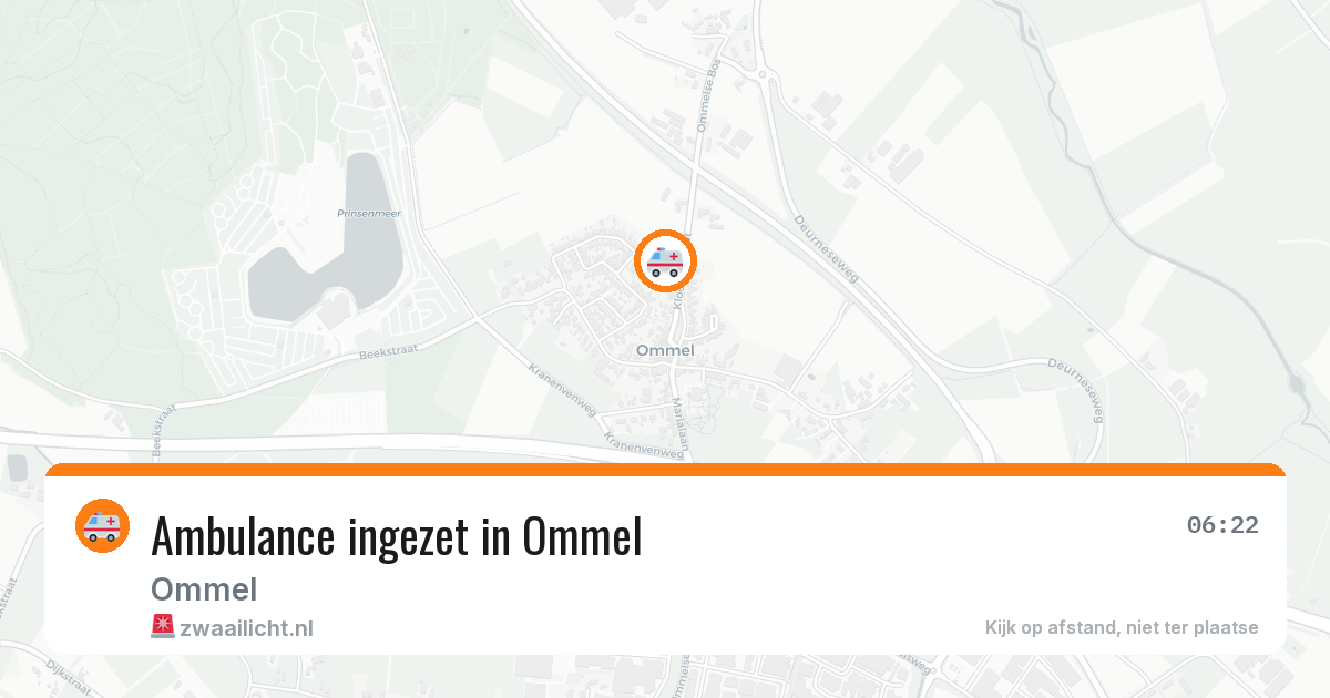 Ambulance ingezet in Ommel — 26 jun 2026