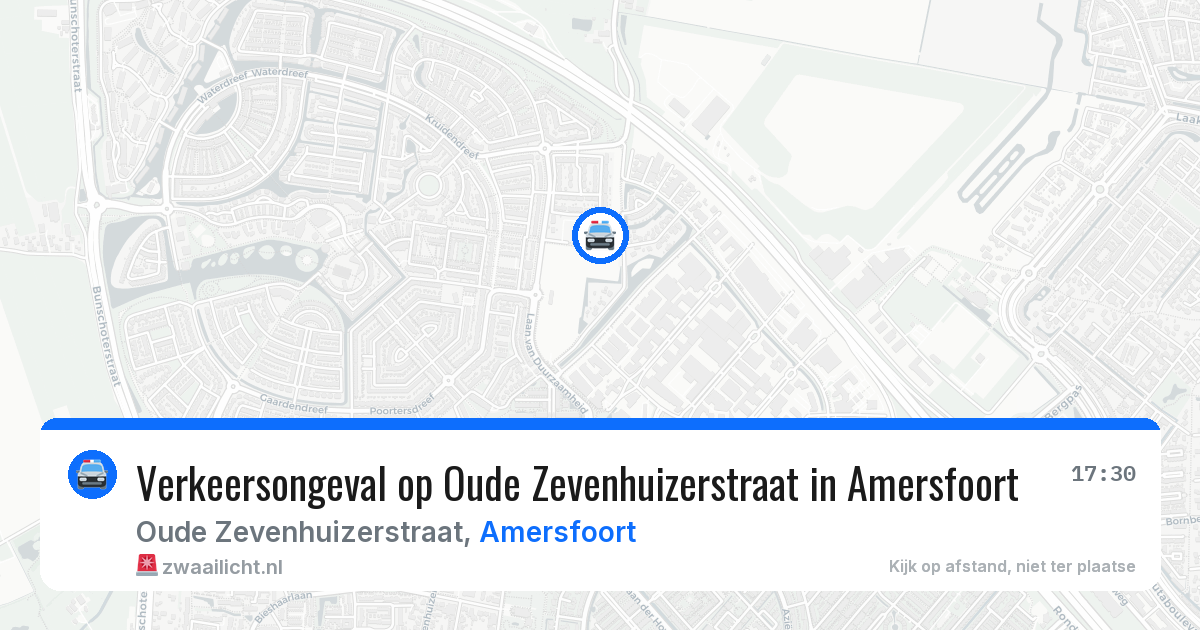 Verkeersongeval op Oude Zevenhuizerstraat in Amersfoort — 3 aug 2026