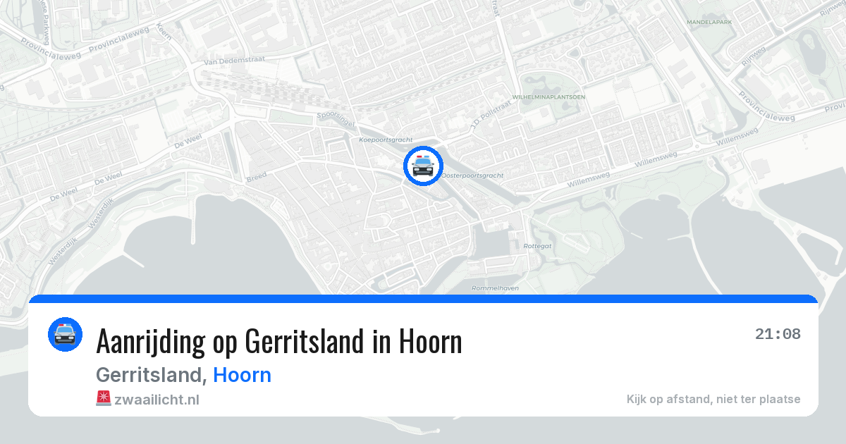 Aanrijding op Gerritsland in Hoorn — 13 jul 2026