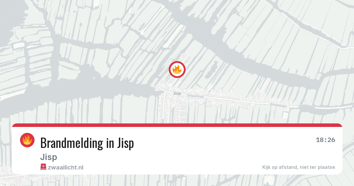 Brandmelding in Jisp — 21 jun 2026