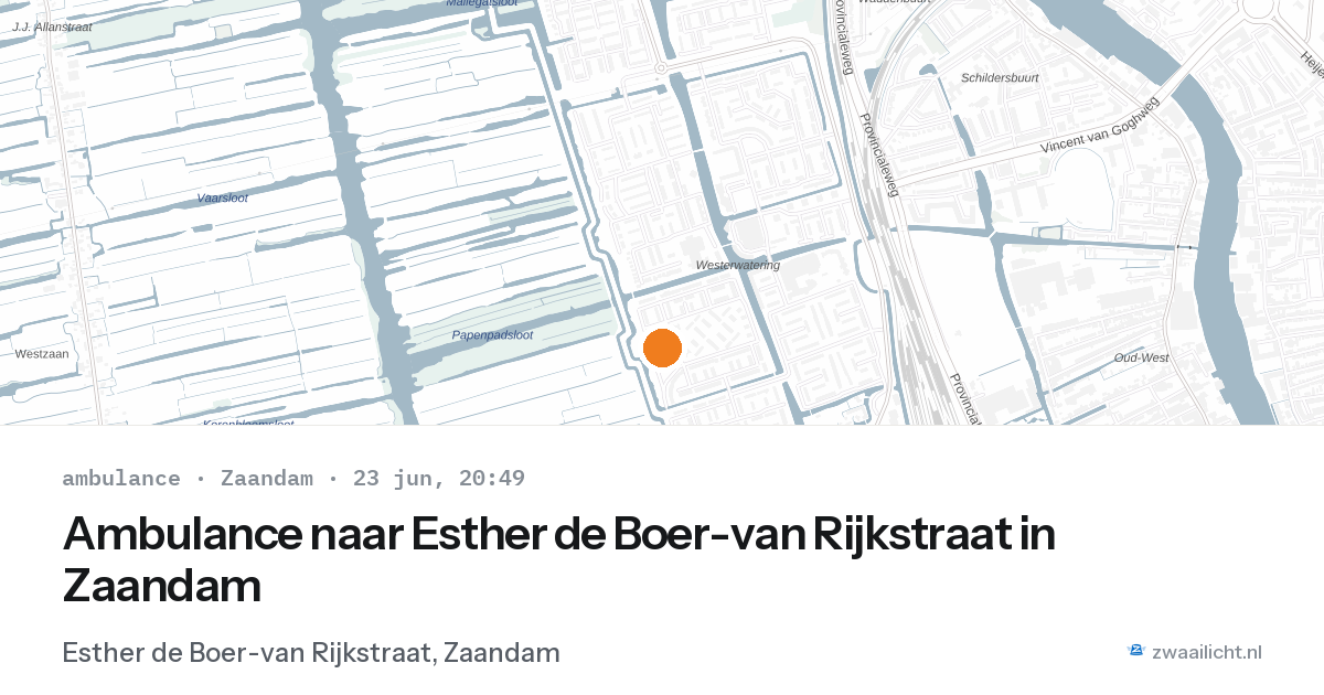Ambulance naar Esther de Boer-van Rijkstraat in Zaandam — 23 jun 2026