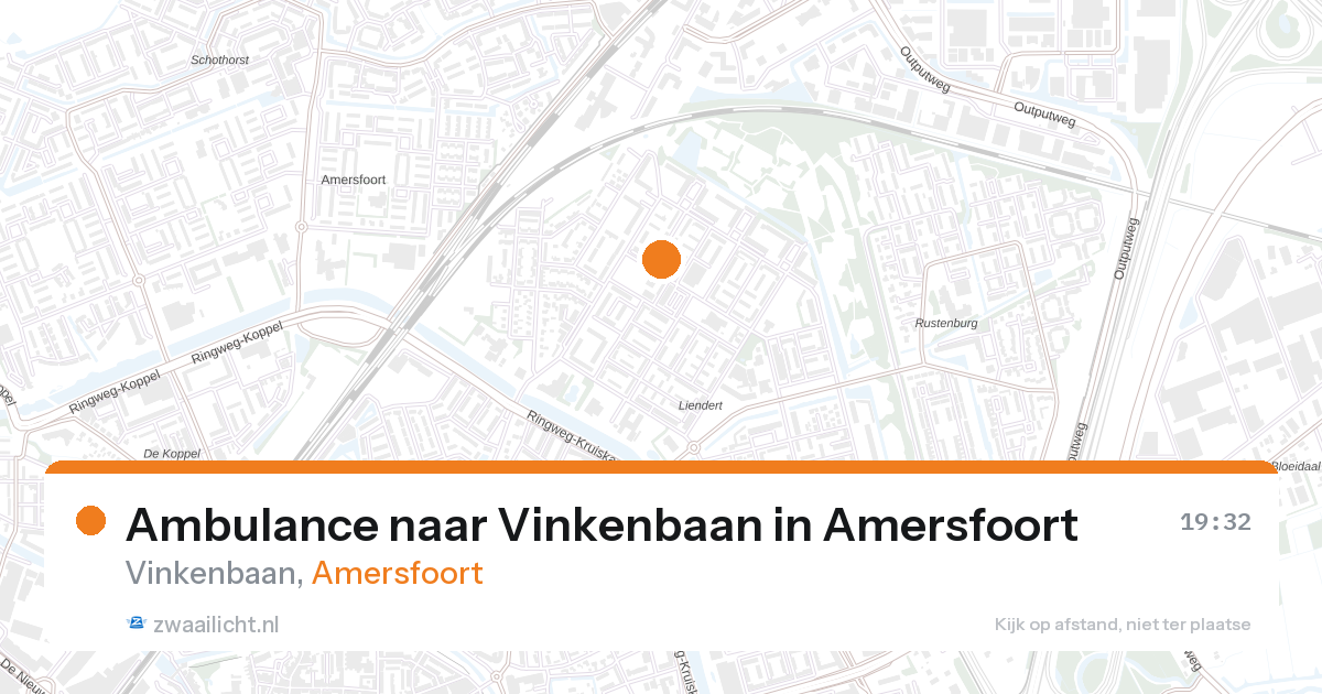 Ambulance naar Vinkenbaan in Amersfoort — 26 aug 2026