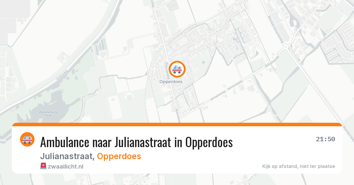 Ambulance naar Julianastraat in Opperdoes — 1 aug 2026
