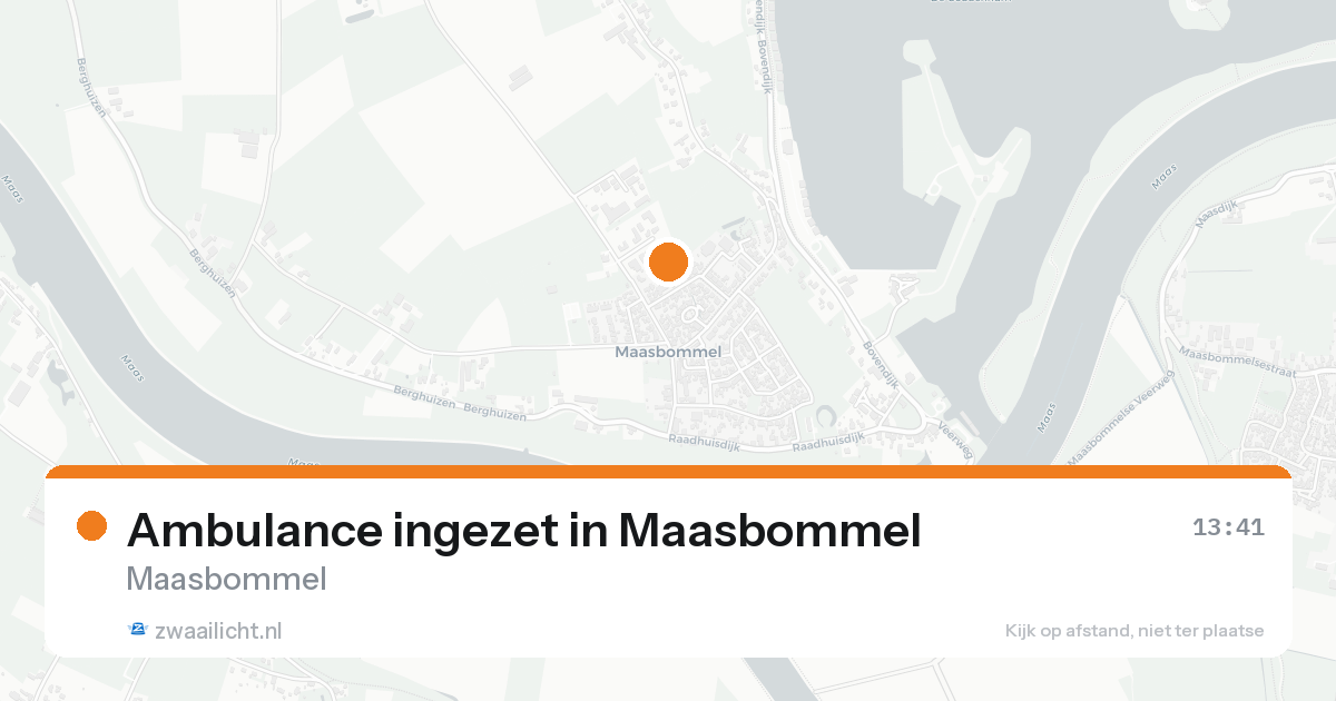 Ambulance ingezet in Maasbommel — 10 aug 2026