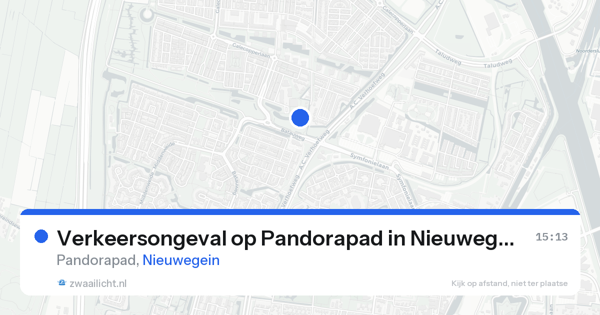 Verkeersongeval op Pandorapad in Nieuwegein — 15 aug 2026