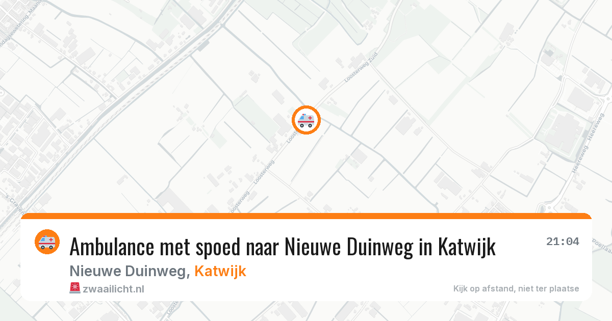 Ambulance met spoed naar Nieuwe Duinweg in Katwijk — 26 jan 2026