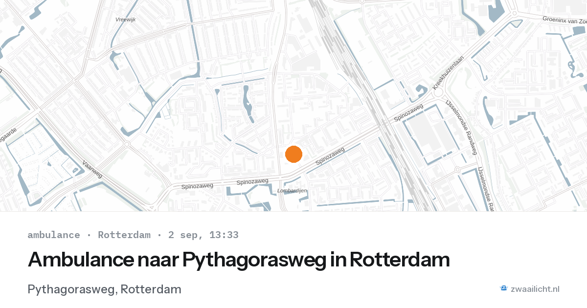 Ambulance naar Pythagorasweg in Rotterdam — 2 sep 2026