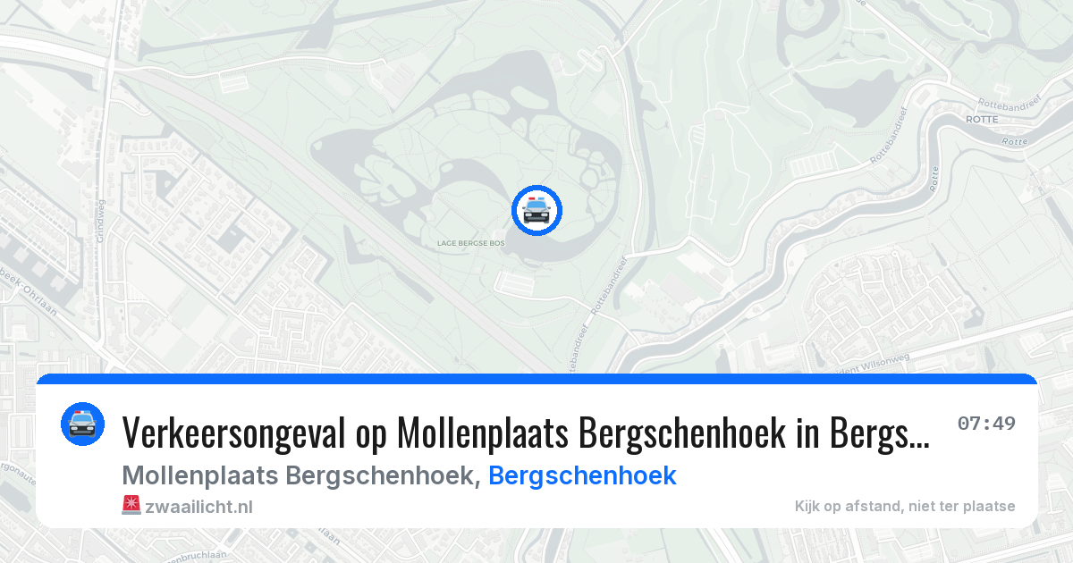 Verkeersongeval op Mollenplaats Bergschenhoek in Bergschenhoek — 29 apr 2026
