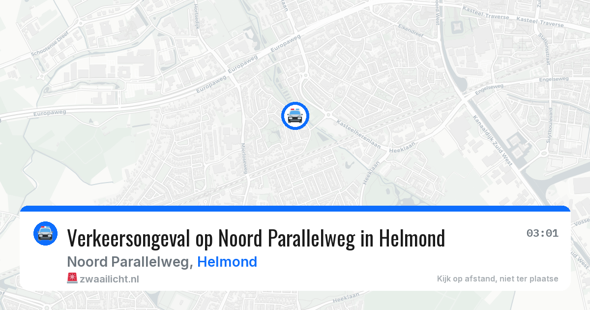 Verkeersongeval op Noord Parallelweg in Helmond — 21 jun 2026