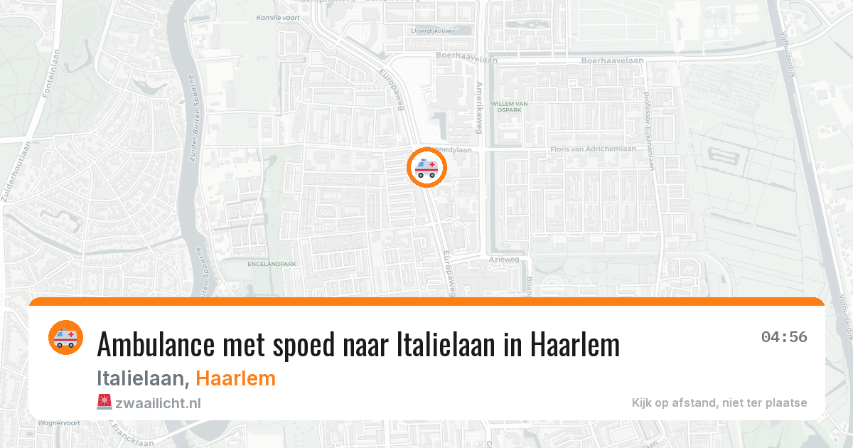 Ambulance met spoed naar Italielaan in Haarlem — 15 mrt 2026