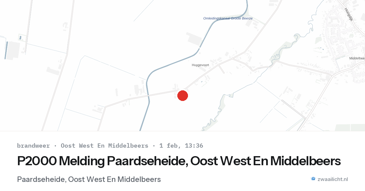 P2000 Melding Paardseheide, Oost West En Middelbeers — 1 feb 2026