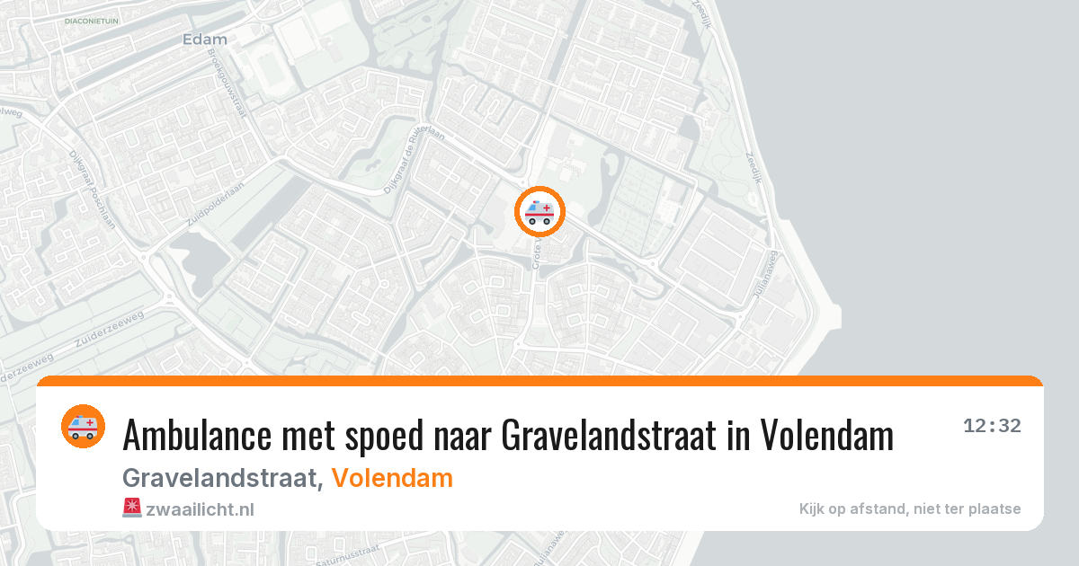Ambulance met spoed naar Gravelandstraat in Volendam — 10 feb 2026