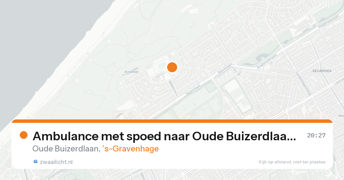 Ambulance met spoed naar Oude Buizerdlaan in 's-Gravenhage — 25 aug 2026