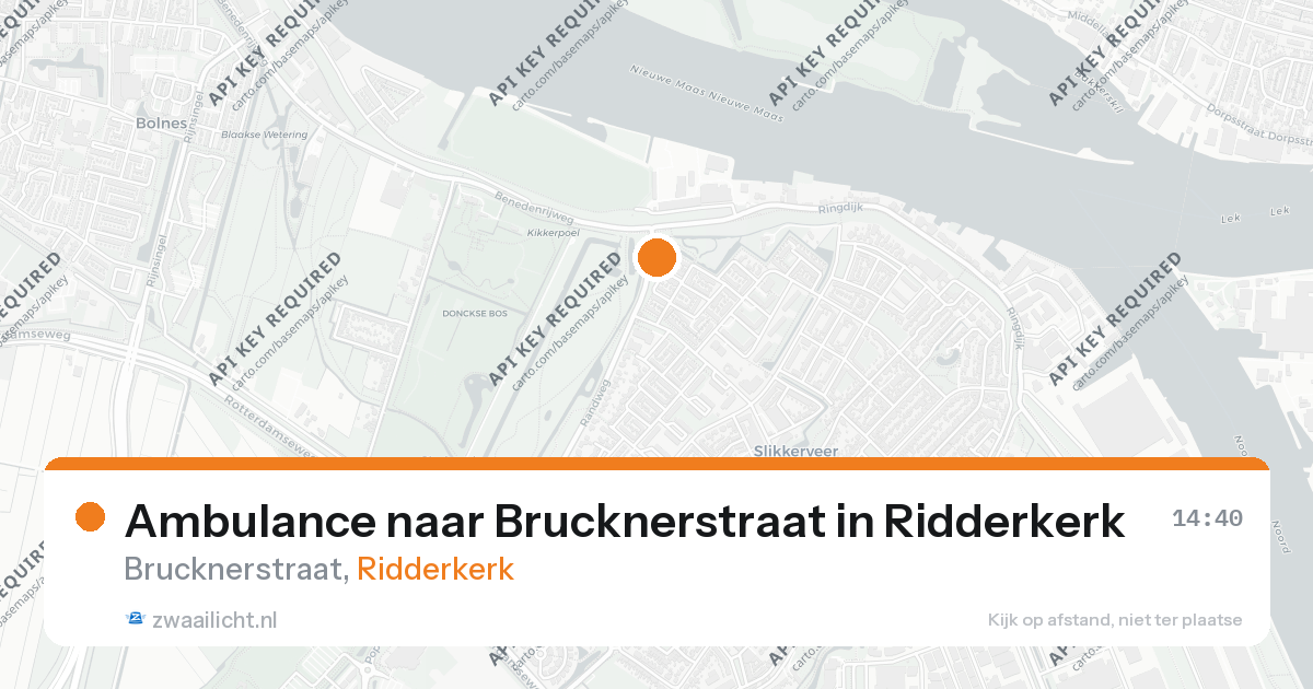 Ambulance naar Brucknerstraat in Ridderkerk — 16 jul 2026