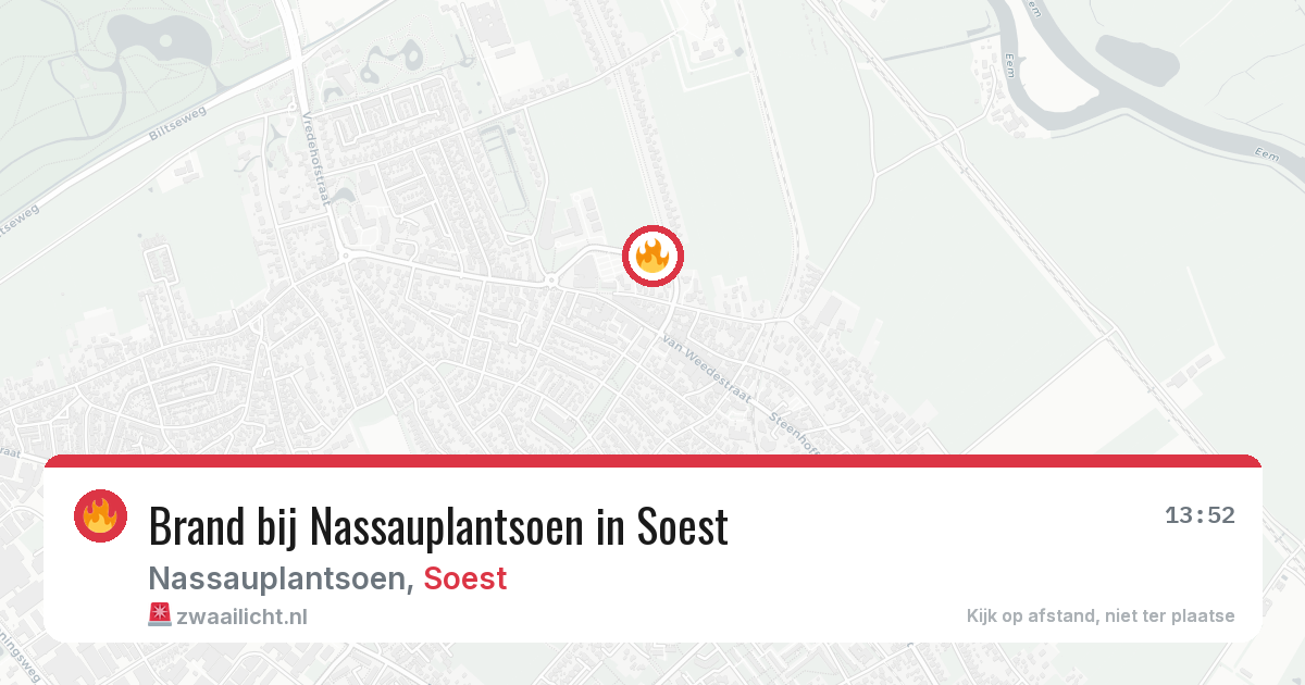 Brand bij Nassauplantsoen in Soest — 29 jun 2026