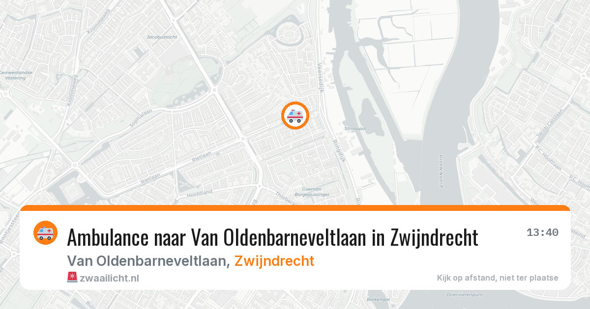 Ambulance naar Van Oldenbarneveltlaan in Zwijndrecht — 30 mei 2026