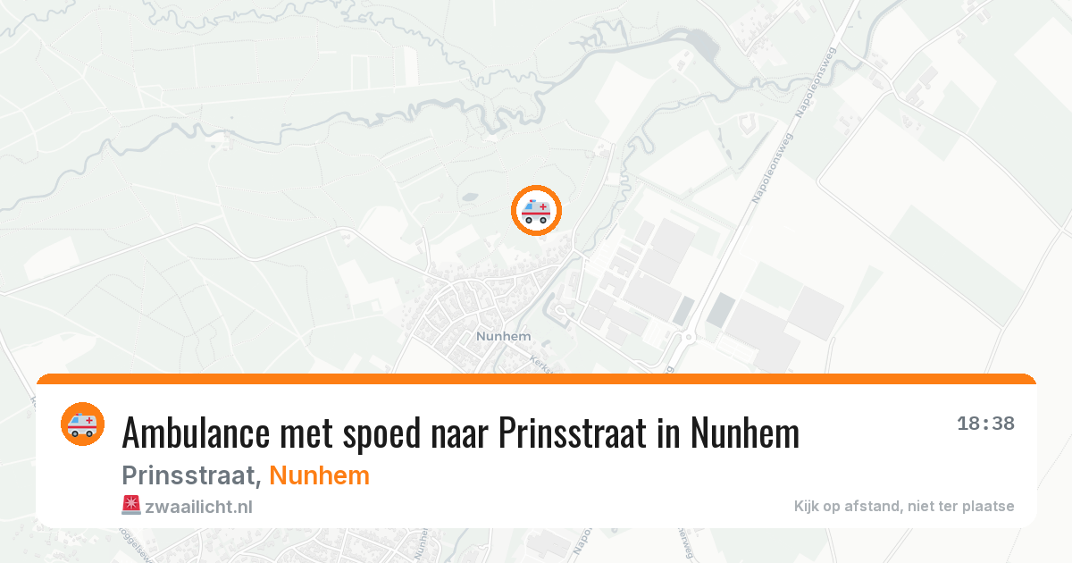Ambulance met spoed naar Prinsstraat in Nunhem — 3 jul 2026