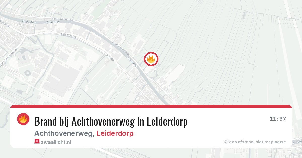 Brand bij Achthovenerweg in Leiderdorp — 26 mei 2026