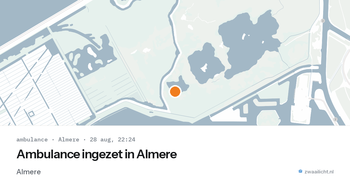 Ambulance ingezet in Almere — 28 aug 2026