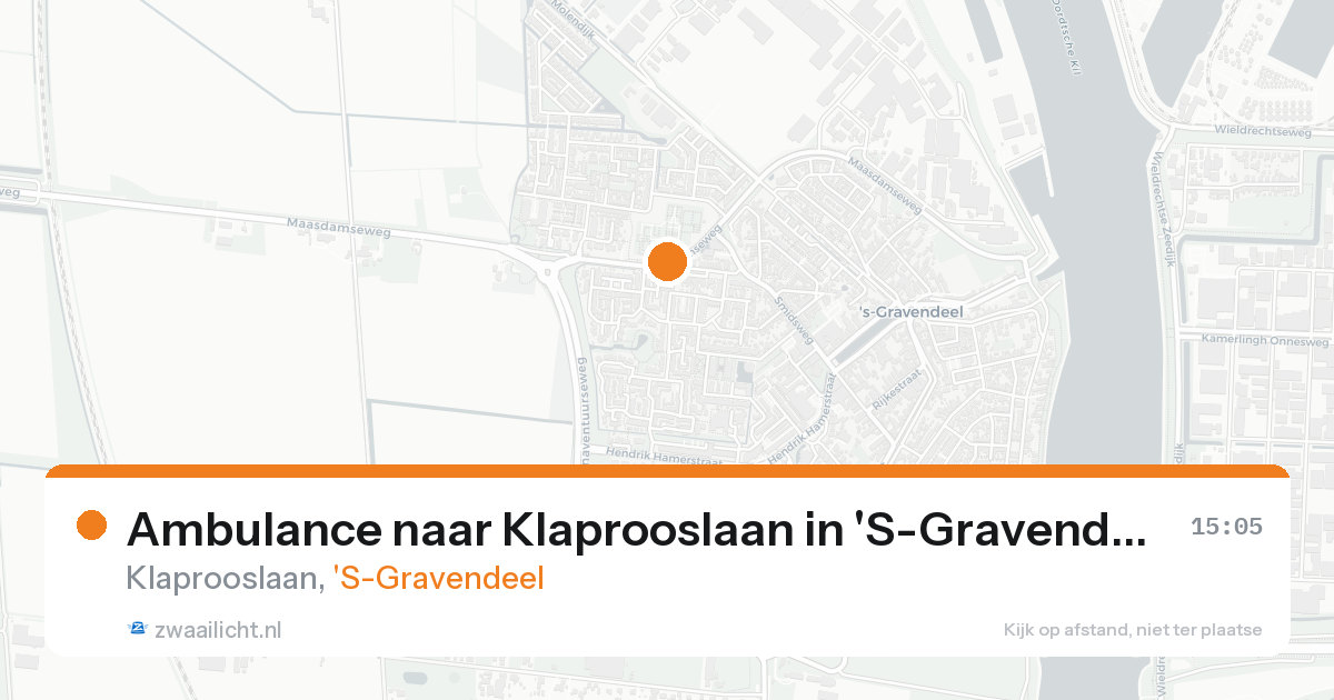 Ambulance naar Klaprooslaan in 'S-Gravendeel — 17 aug 2026