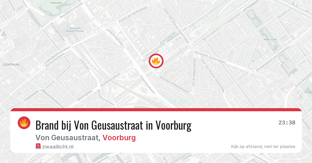Brand bij Von Geusaustraat in Voorburg — 29 mrt 2026