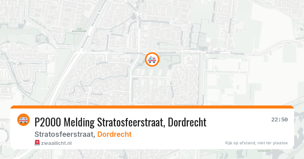 P2000 Melding Stratosfeerstraat, Dordrecht — 25 jun 2026