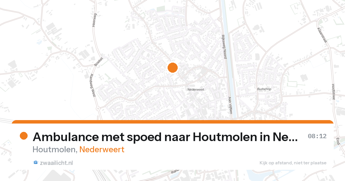 Ambulance met spoed naar Houtmolen in Nederweert — 28 aug 2026