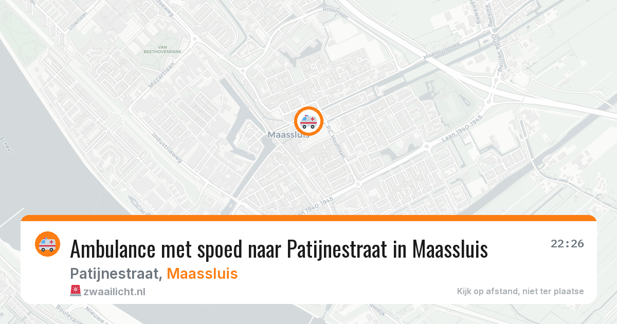 Ambulance met spoed naar Patijnestraat in Maassluis — 24 jul 2026