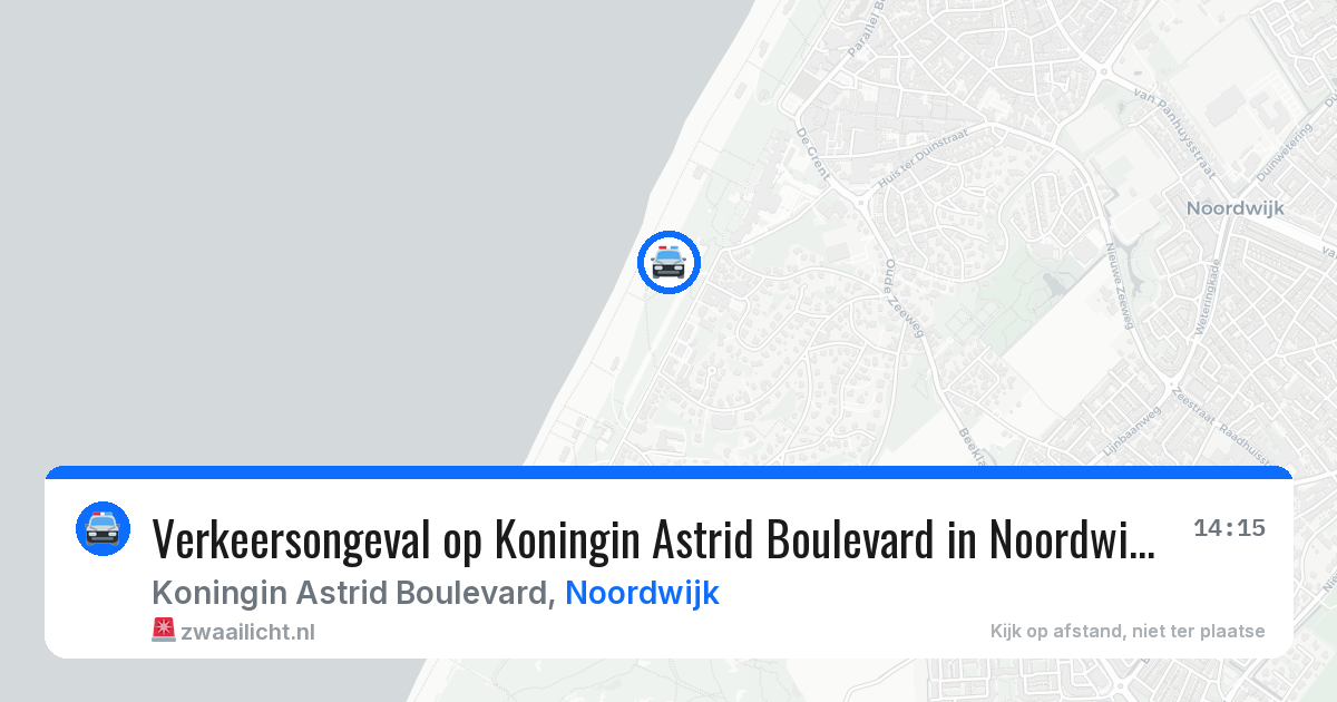 Verkeersongeval op Koningin Astrid Boulevard in Noordwijk — 12 jun 2026