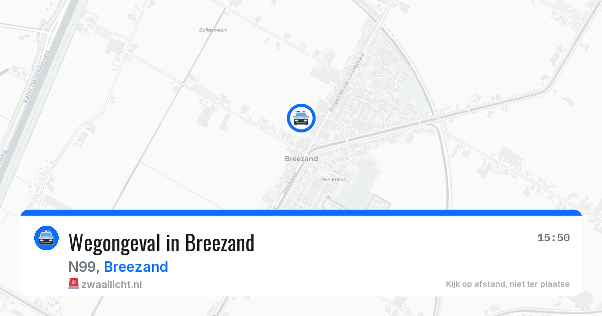 Wegongeval in Breezand — 20 jul 2026