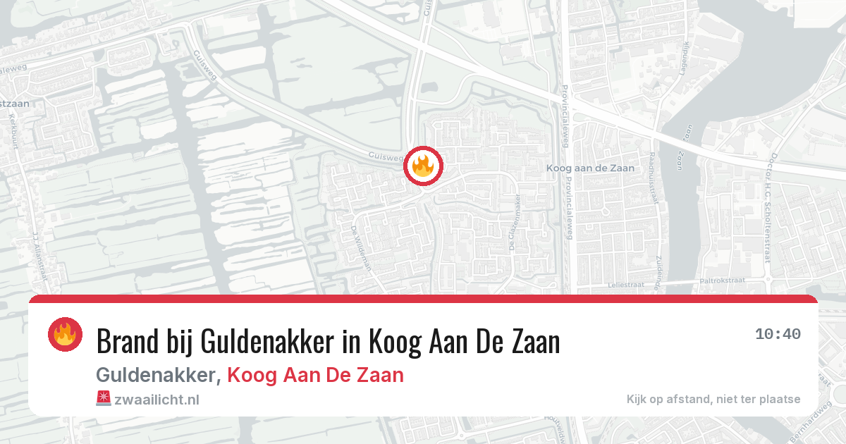 Brand bij Guldenakker in Koog Aan De Zaan — 19 jun 2026