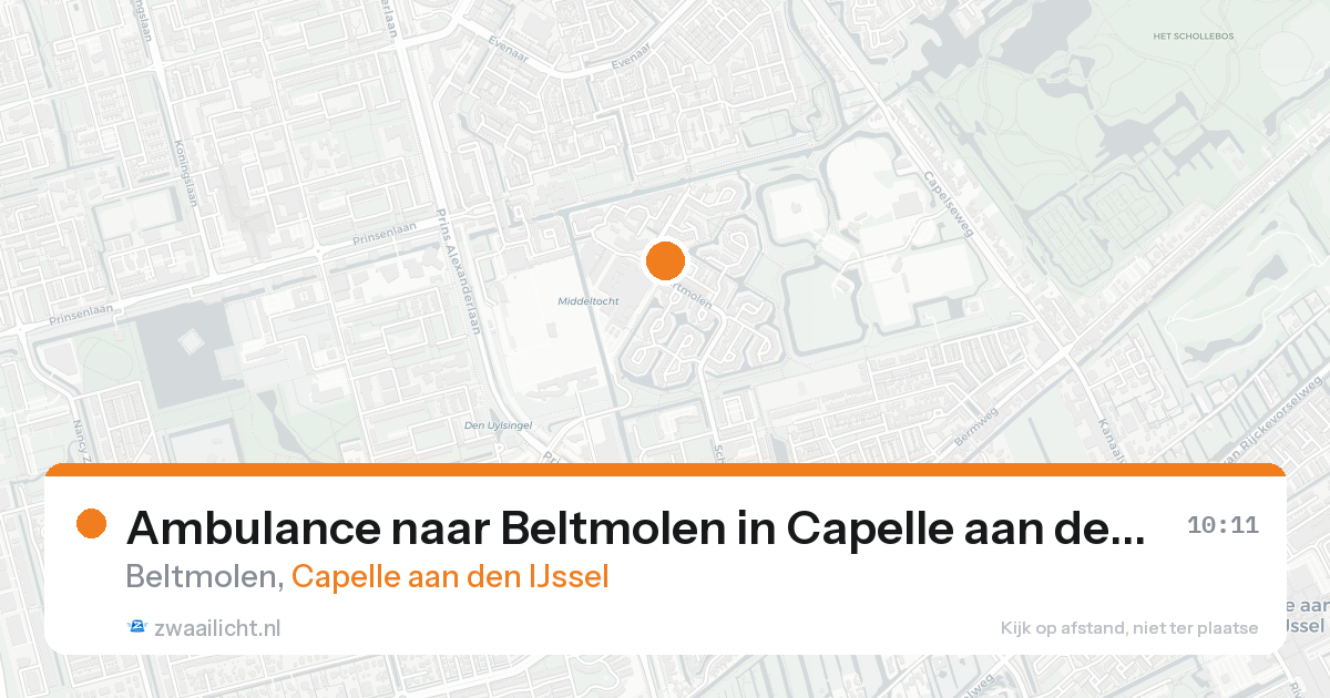 Ambulance naar Beltmolen in Capelle aan den IJssel — 23 aug 2026