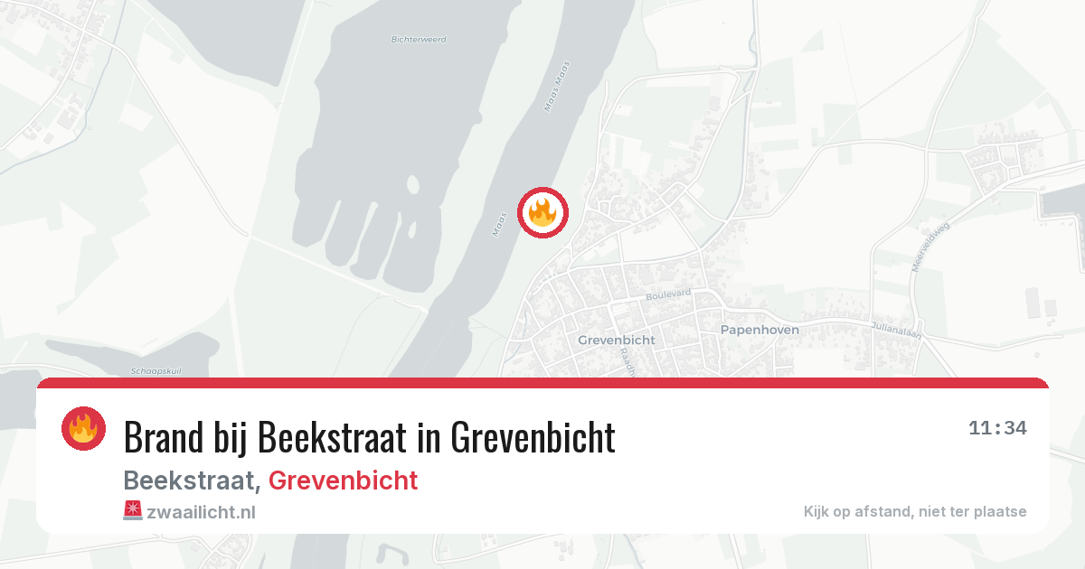 Brand bij Beekstraat in Grevenbicht — 16 mrt 2026